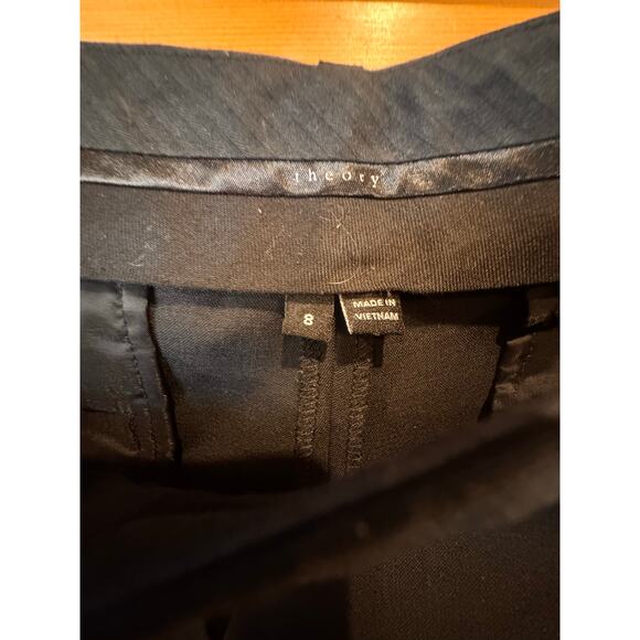 Theory Women’s Black Classic Wool Blend Straight Leg Dress Pants Size 8 - Picture 4 of 12